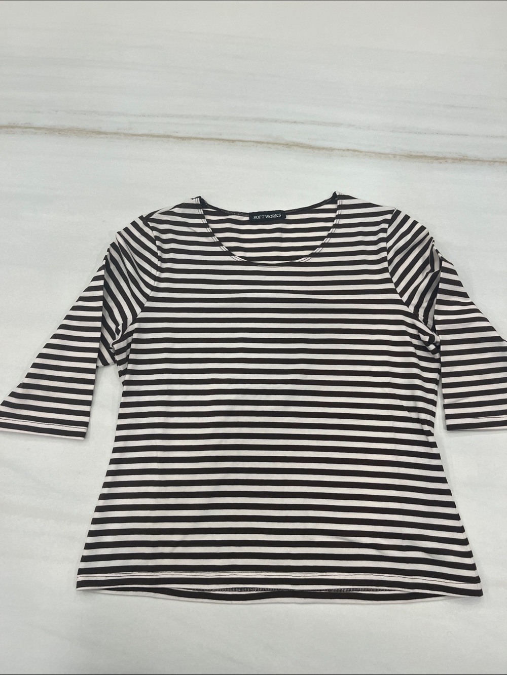 Soft Works Black & White Striped Long Sleeve Tee
